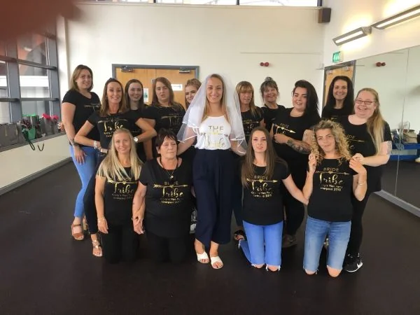 Britney hen party dance class in Nottingham, group nailing the pop choreography