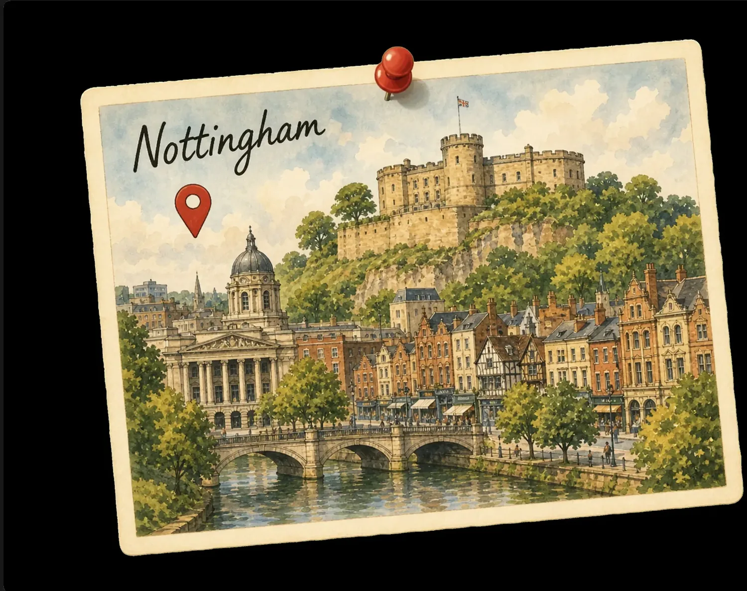 Map of Nottingham — our city-centre studio locations