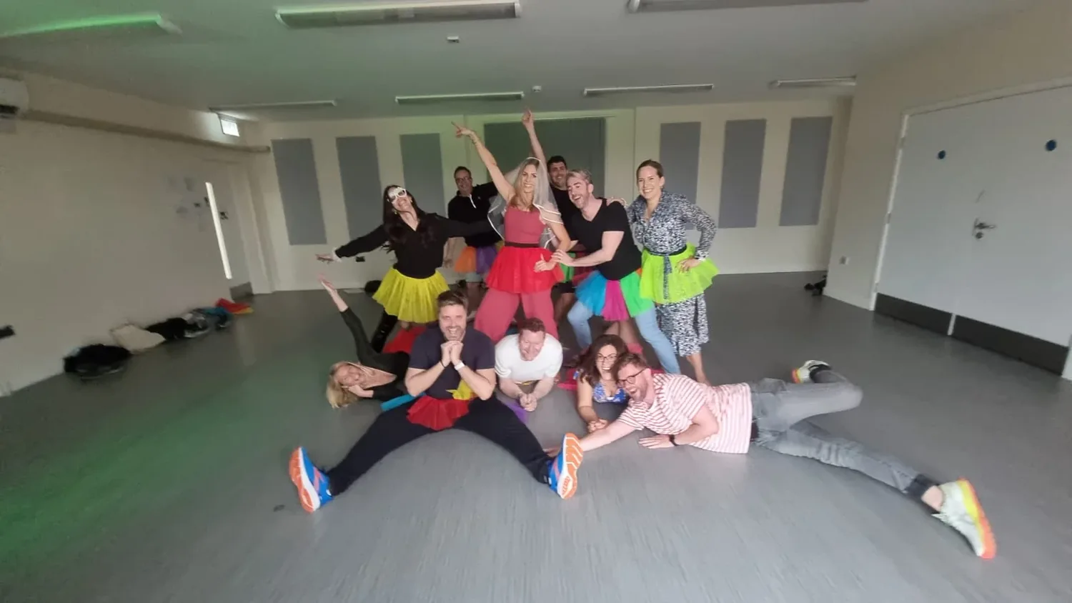 Taylor Swift hen party dance class Nottingham group mid-routine